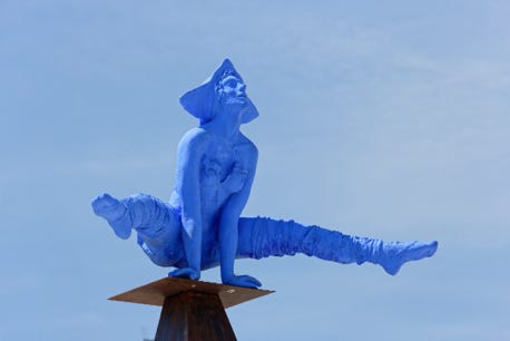 Blue statue